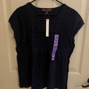 Woman’s Size XS NWT Navy Top